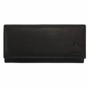 Woman's Black Italian leather wallet