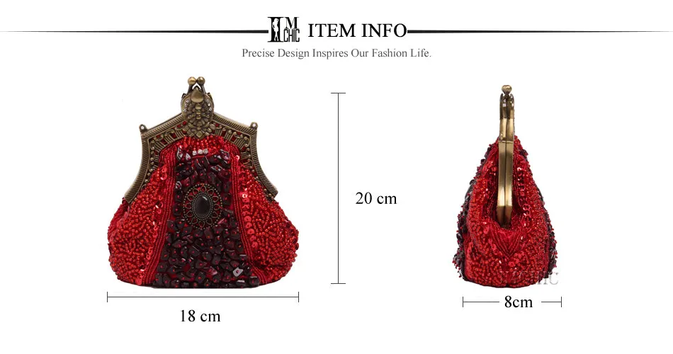 Women Evening Party Bags Vintage Clutch Banquet Wedding Bridal  Handbags