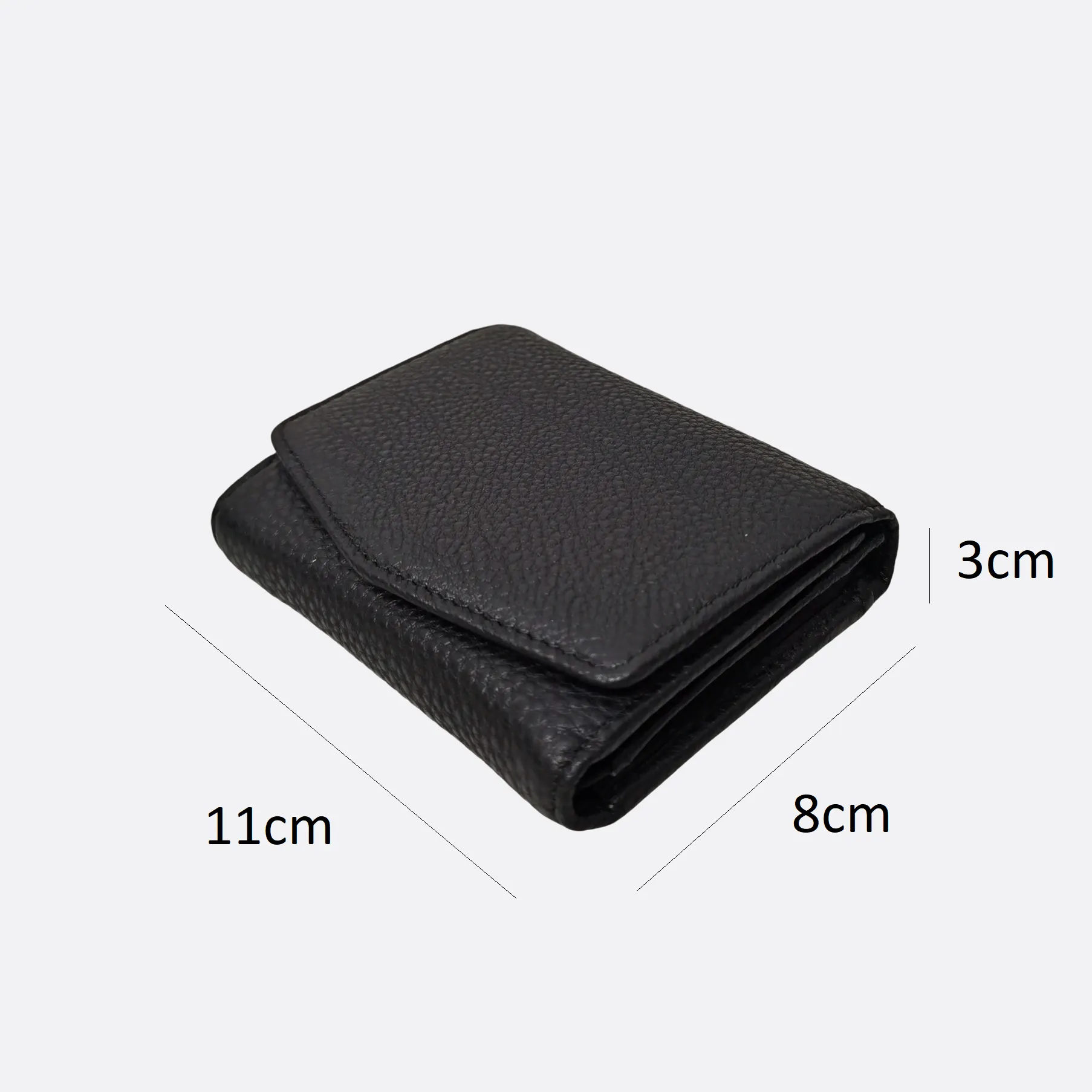 Women's genuine cowhide leather short wallet/purse with coin pouch Derie V2 design
