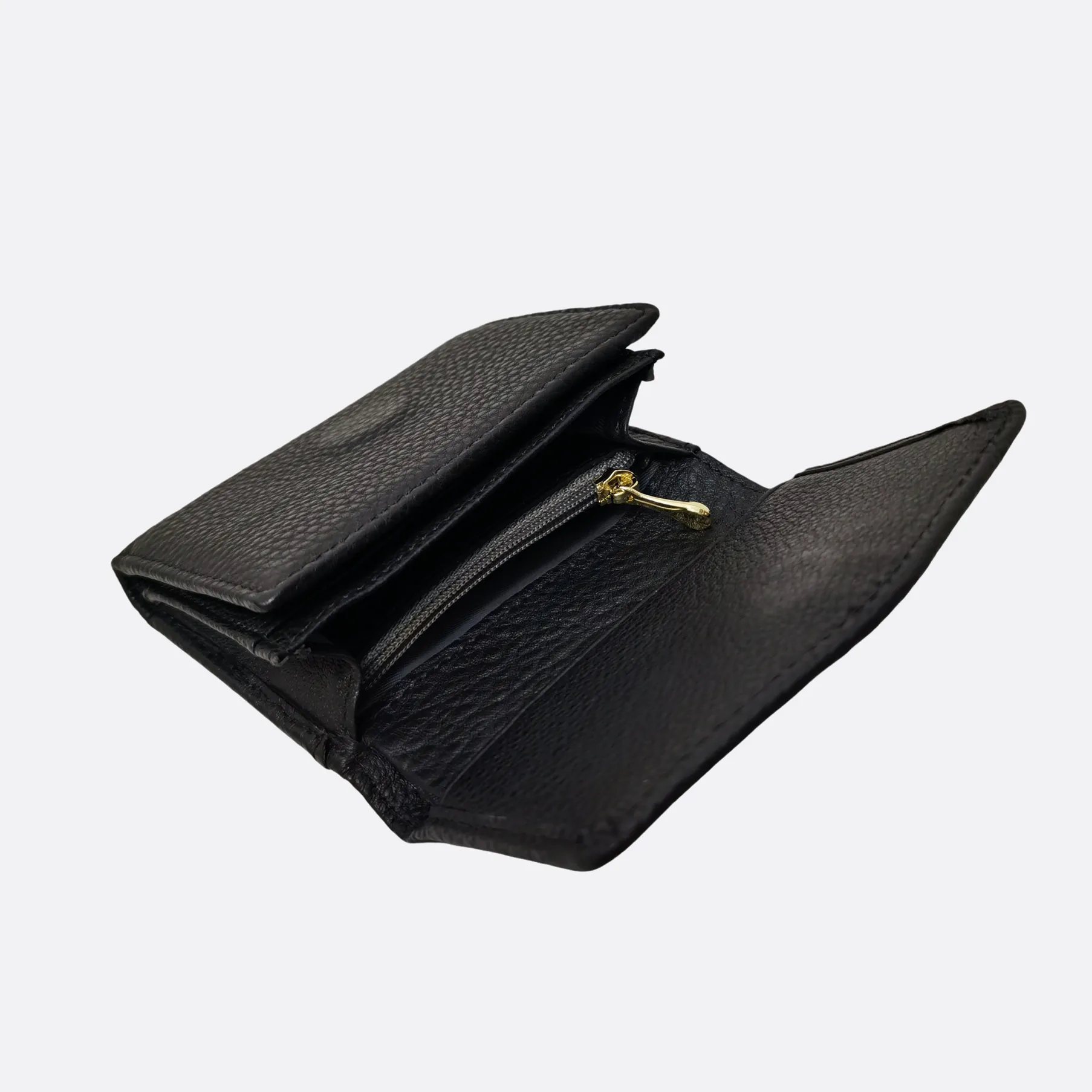 Women's genuine cowhide leather short wallet/purse with coin pouch Derie V2 design
