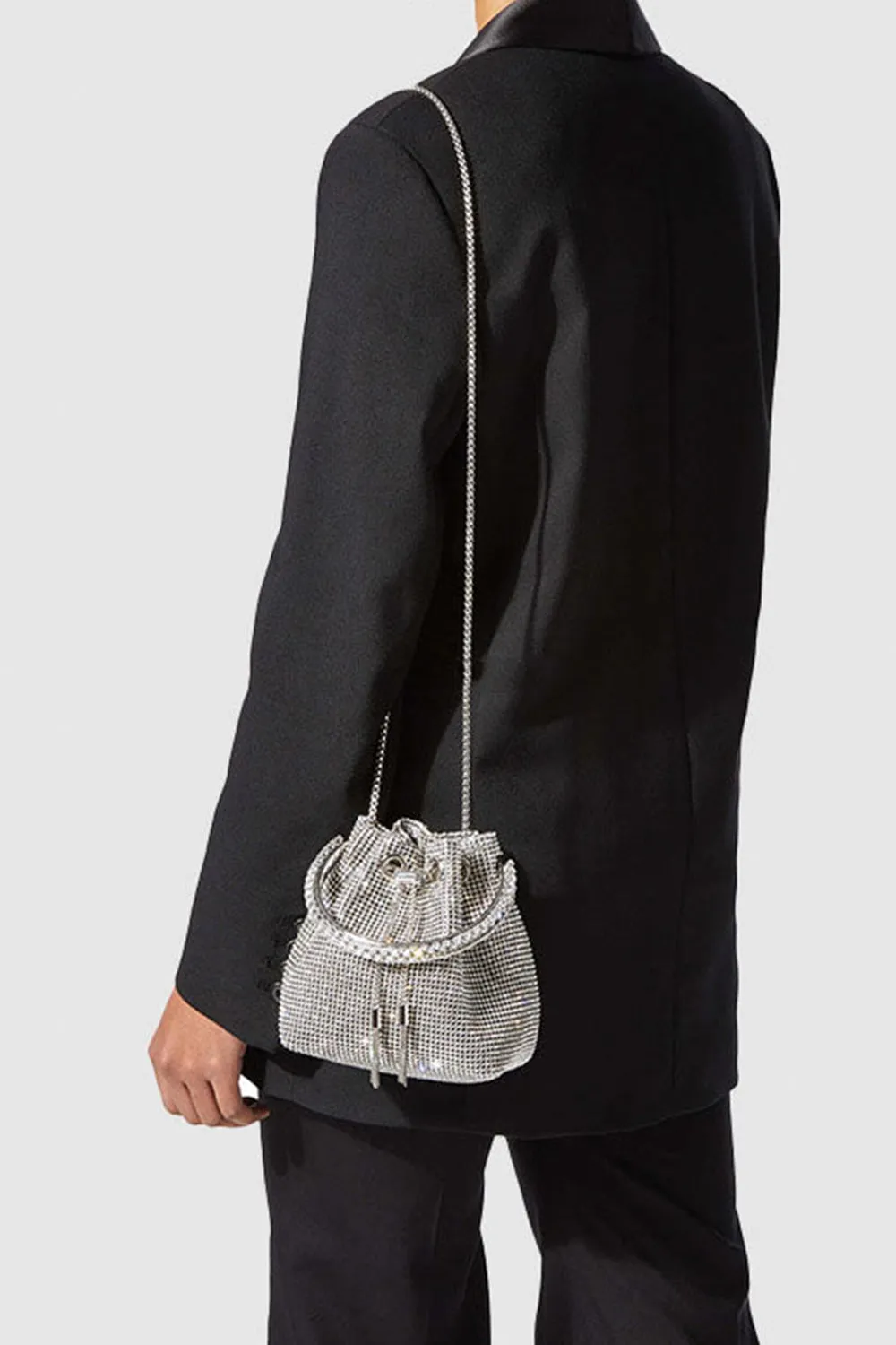 Women¡¯s Small Rhinestone Clutch Bucket Bags