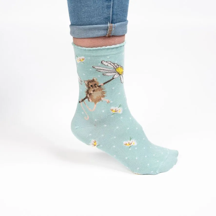 Wrendale Designs “OOPS a Daisy” Mouse Socks